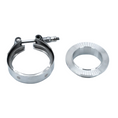 Load image into Gallery viewer, CT2RX/CT3RX/CT4RX Dual V-Band Turbine Housing Inlet/Outlet Flange & Clamp Set (.63/.82/1.06)