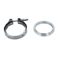 Load image into Gallery viewer, CT2RX/CT3RX/CT4RX Dual V-Band Turbine Housing Inlet/Outlet Flange & Clamp Set (.63/.82/1.06)