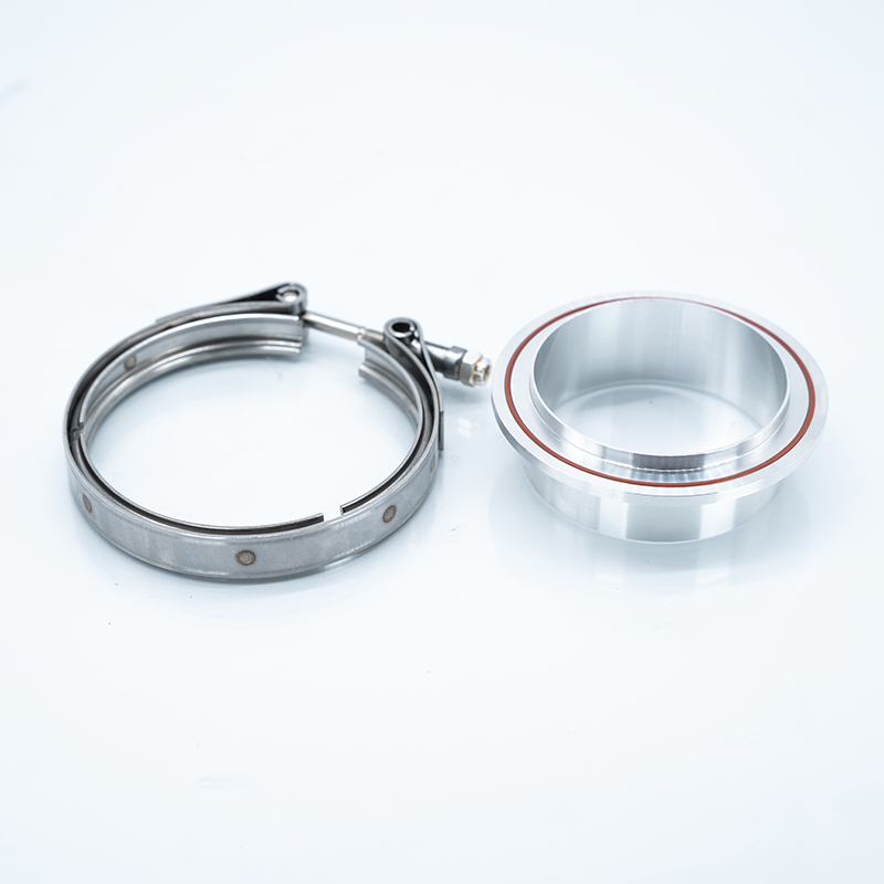 CT8RX Compressor Side Outlet 5" V-Band Flange & Clamp Set (Aluminum)