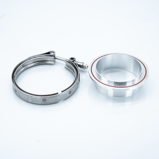 CT8RX Compressor Side Outlet 5" V-Band Flange & Clamp Set (Aluminum)