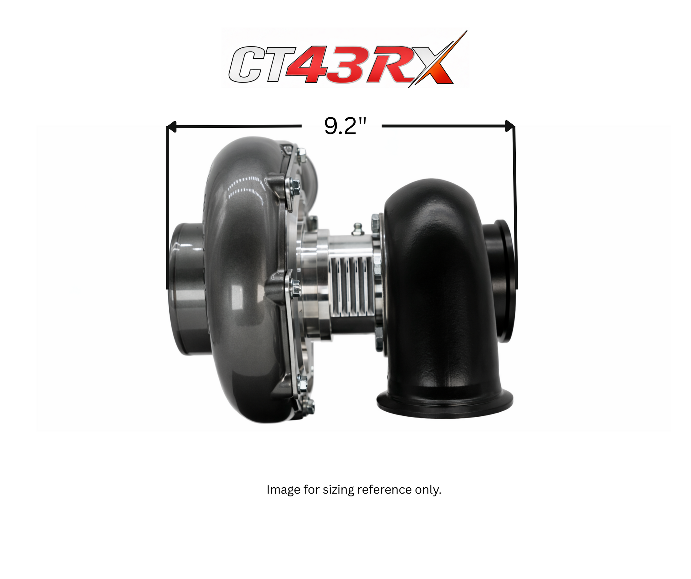 CT43RX-6871 TRIPLEX CERAMIC BALL BEARING OIL-LESS AIR COOLED REVERSE ROTATION TURBOCHARGER (1250 HP)