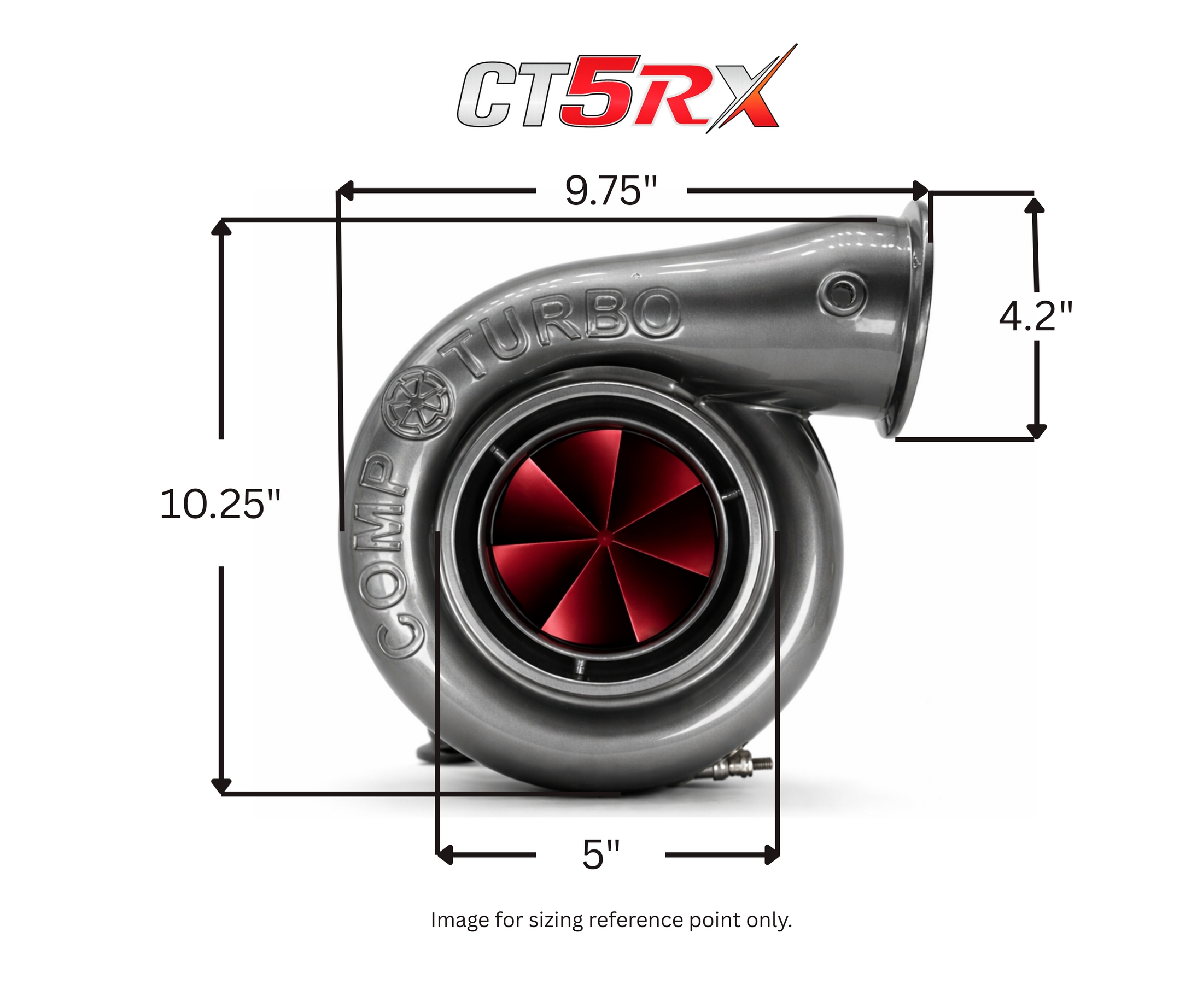 CT5RX-8085 TRIPLEX CERAMIC BALL BEARING OIL-LESS AIR COOLED TURBOCHARGER (1650 HP)