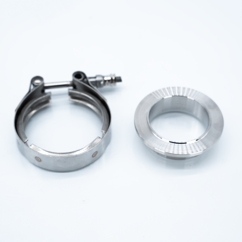 CT2RX/CT3RX/CT4RX Dual V-Band Turbine Housing Inlet/Outlet Flange & Clamp Set (.63/.82/1.06)