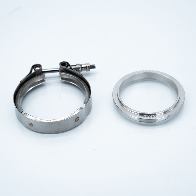 CT2RX/CT3RX/CT4RX Dual V-Band Turbine Housing Inlet/Outlet Flange & Clamp Set (.63/.82/1.06)